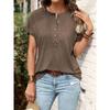 Весна Лето Женский Топ Однотонный Цвет Витая Пряжка Модные Футболки С Коротким Рукавом Женские