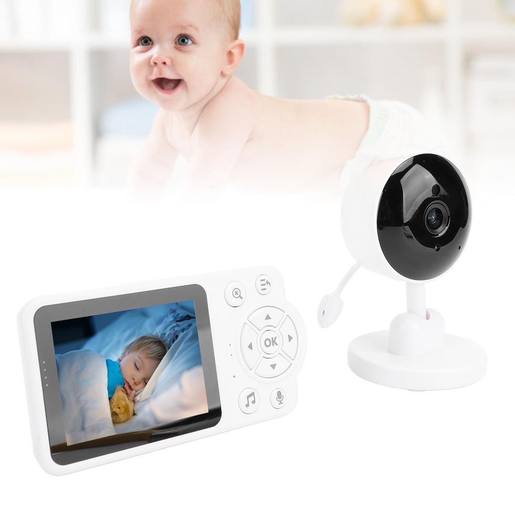 Комнатная камера безопасности Обнаружение звука дыхания младенца 2,8-дюймовый ЖК-дисплей Двусторонняя связь Камера для домашних животных для дома