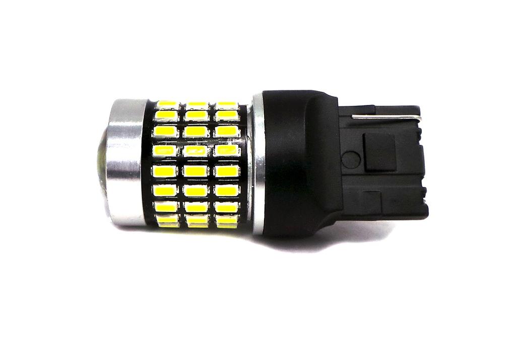 2 шт. светодиодная лампа 7440 W21W 12-24В CANBUS 2100 лм белая с линзой Off-Road