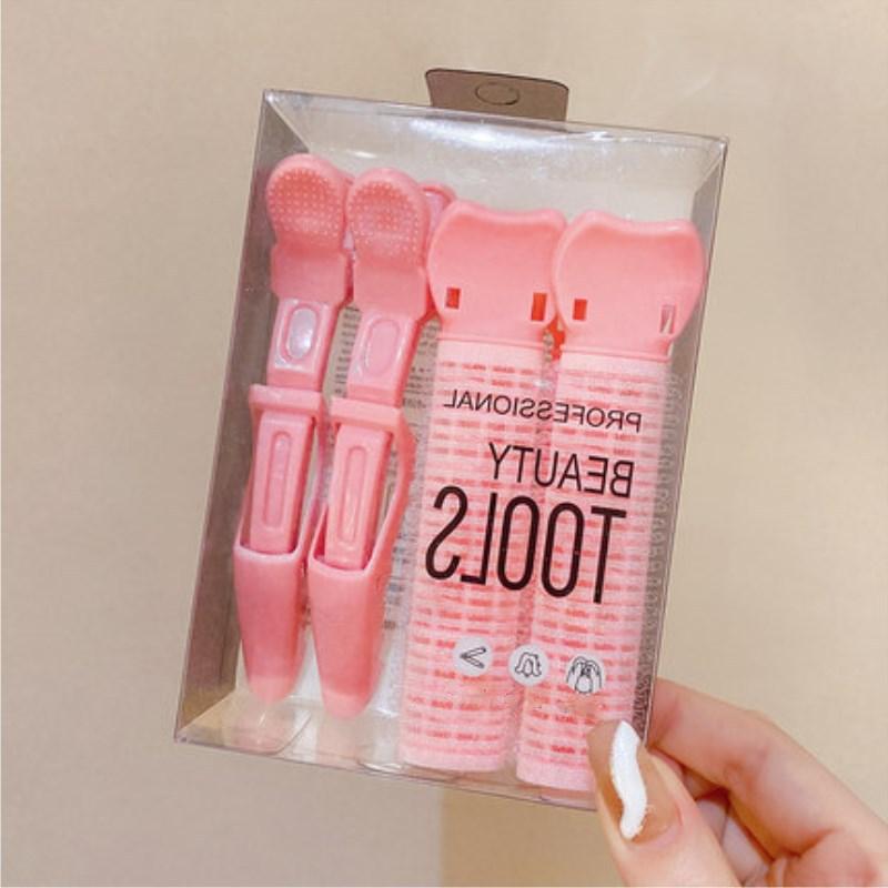 4 шт., вьющиеся роликовые волосы с корнем, натуральные пушистые заколки для волос, набор челки, заколки для укладки волос, заколки для волос, корейские аксессуары для укладки волос