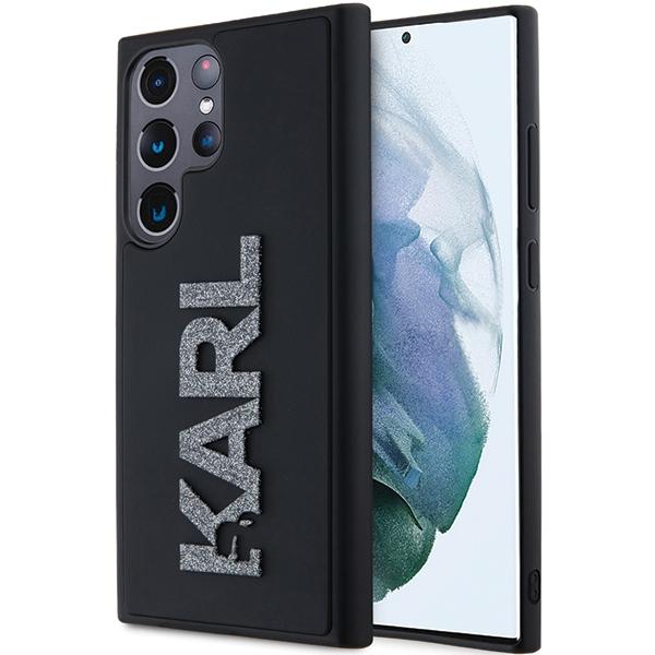Karl Lagerfeld KLHCS23L3DMBKCK S23 Ultra S918 black/black hardcase 3D Rubber Glitter Logo