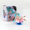 10 см AFG Хацунэ Мику аниме фигурка Aqua Float для девочек экшн-фигурка Kawaii Sit кольцо для плавания фигурка девушки коллекционные игрушки