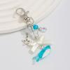 Imitation Pearl Ocean Style Keychain Zinc Zinc Alloy Shell Dolphin Tassel Pendant  Backpack Decor