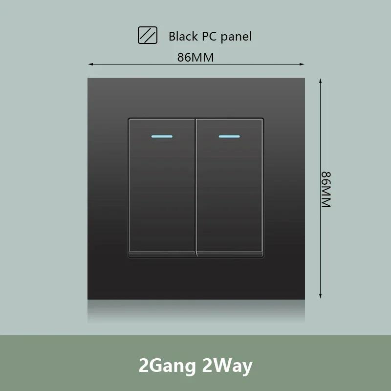 Черная настенная розетка UK 13A с USB Type C 18 Вт для быстрой зарядки, универсальная настенная розетка 220 В, электрический выключатель света
