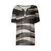 Women's T Shirt Tee Print Button Short Sleeve Daily Weekend Fashion Basic V- Neck Regular Top