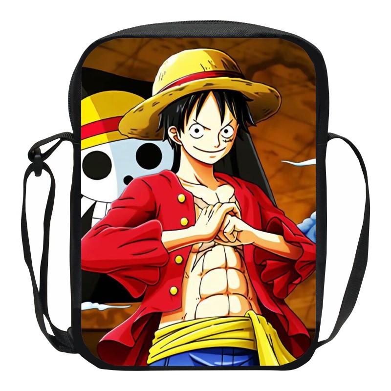 One Piece Обезьяна D. Сумка-мессенджер на плечо с принтом Луффи, Сумка, Школьные сумки для мальчиков и девочек, Сумка для телефона, Сумка для покупок, Лучший подарок