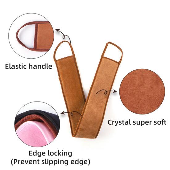 Банное полотенце, гладкая салфетка для пилинга кожи со встроенным шнурком, аппликатор для равномерного нанесения на спину, блестящий аксессуар для ванны