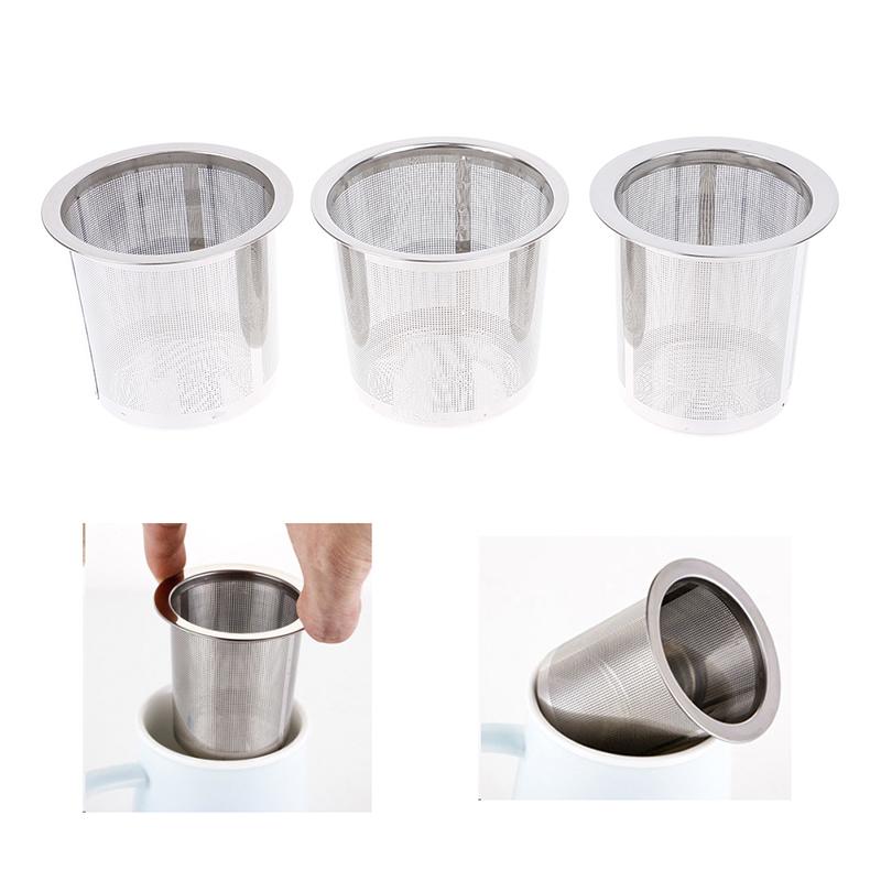 Mesh Tea Infuser Strainer Leaf Filter Leaks Sieve Metal Cup Stainless Steel