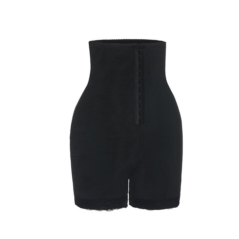 High Waist Buckle Mesh Tummy Control Butt Lift Shapewear Pants