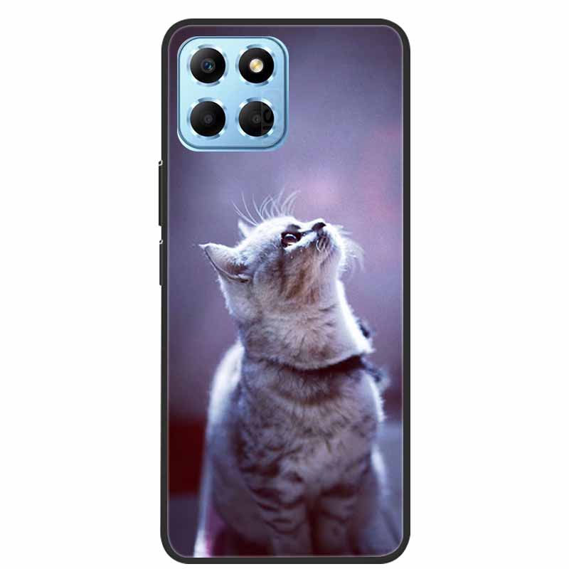 Чехол для Honor X8 5G X6 Животные Мягкий силиконовый задний чехол из ТПУ для Huawei Honor X8 5G Funda Honor X6 HonorX6 Кот Волк Coque