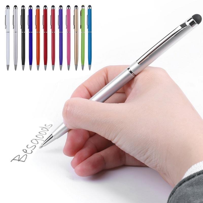 1 Pcs 2 in 1 Useful Design Tablet for Pad Smart Phone Touch Screen Stylus Pen+Ballpoint Pen Smartphone Touch Screen Stylus