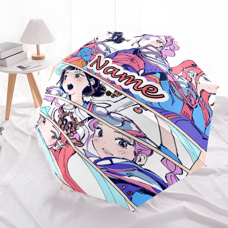 Personalized Name K-KPop Demon Hunters Print Umbrella - Automatic Open/Close, Eight-Rib Durable Frame, Automatic Folding Umbrella