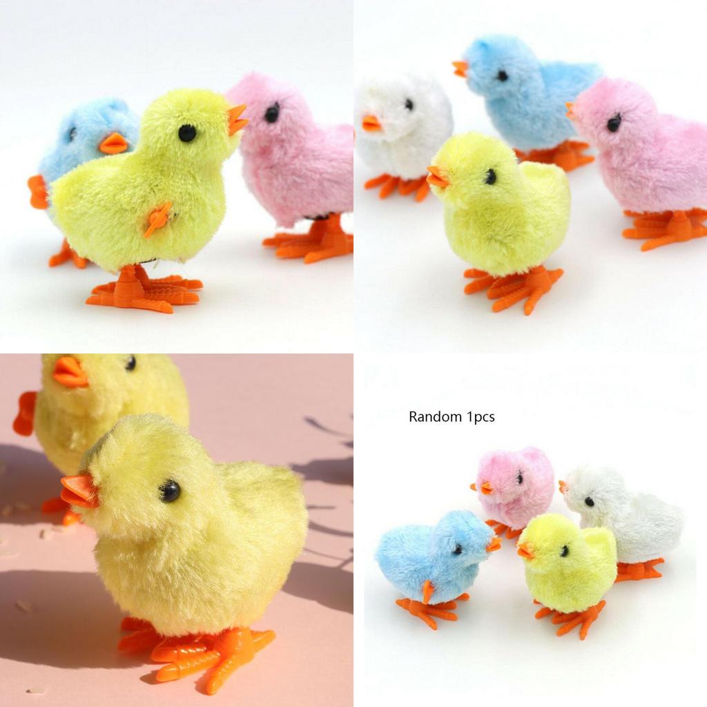 Naughty Clockwork Plush Chicken Fun Kids Toy Gift
