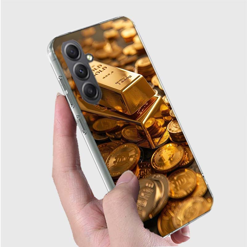 Gold Bar Wealth and Finance Phone Case for Samsung A16 A26 A36 A56 A17 A37 A57 A07 A06 A02S A03 A04S A05S Galaxy Note 20 10 A50S