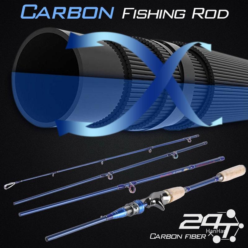 Удочка 2,1 м 2,4 м портативная удочка из углеродного волокна для пресноводных рыболовных снастей в соленой воде