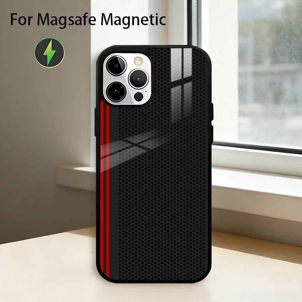 Автомобильный чехол из углеродного волокна для iPhone 17, 16, 15, 14, 13, 12, 11 Plus, Pro, магнитный, для беспроводной зарядки Magsafe