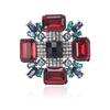 Rhinestone Cross Brooch Unisex Design Pins Office Party Casual Accessories Gifts