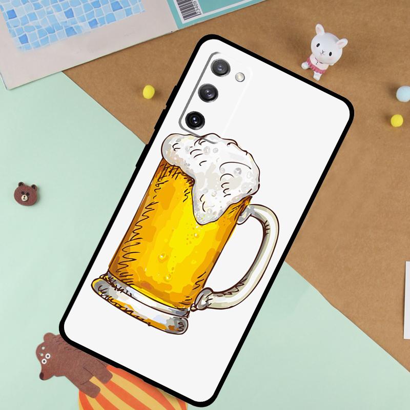 Мягкий чехол в виде пивной кружки для Samsung Galaxy S24 Ultra S9 S10 S20 S22 S21 Plus S23 FE S25 Ultra Чехол Funda