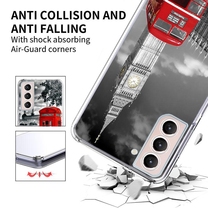 Лондонский Автобус Англия Телефон Чехол для Телефона Для Samsung A17 A56 A36 A26 A16 A55 A35 A25 A15 A05S Galaxy A71 A51 A41 A31 A21S A70 A50