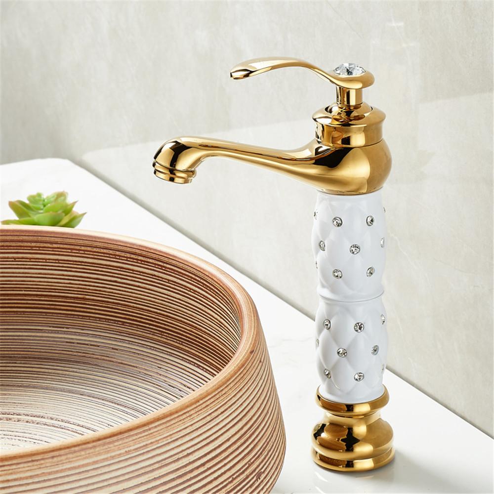 Tuqiu смеситель для ванной комнаты латунный золотой белый смеситель для раковины холодной и горячей воды кран для раковины настенный черный розово-золотой кран