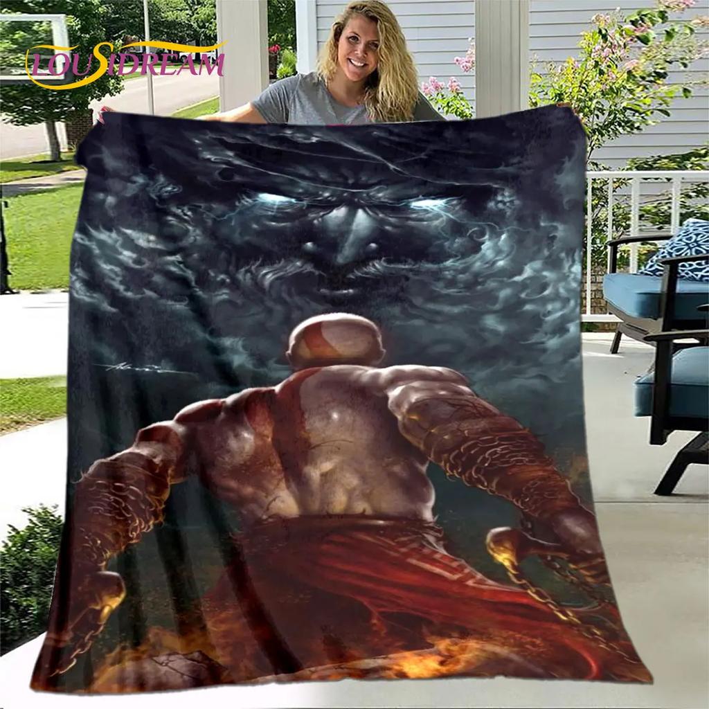 Мягкое плюшевое одеяло God of War для геймеров, фланелевое одеяло, одеяло для гостиной, спальни, кровати, дивана, чехол для пикника Bettdecke