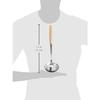 Endo Shoji Commercial Olive Ladle, Large, Stainless Steel and Natural Wood, Made in Japan, BOL6401