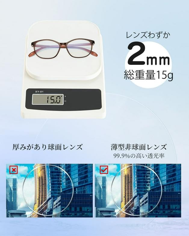 Очки для чтения для мужчин и стильные очки для чтения Blue Light Senior Thin Aspherical TR90 UV PC Hard Case [C.AMOUR] Женские, Очки, Вырезанные, Легкие,