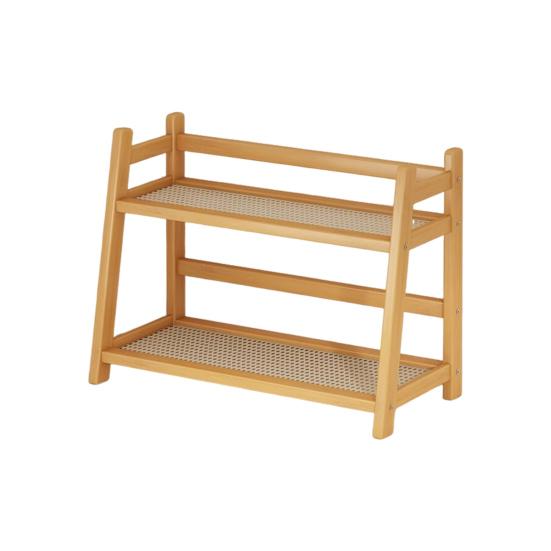 Бамбуковая двухслойная стойка, двухъярусный настольный органайзер, высокая устойчивость, прочная несущая кухонная стойка, держатель для стаканов