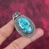 Blue Turquoise Handmade Gemstone Pendant, 925 Solid Sterling Silver Antique Jewelry Pendant, For Engagement Gift