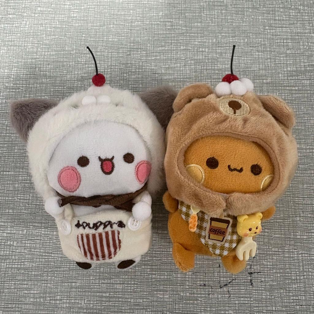 New Little Bear and Yier Short Plush Pendant Dolls Cute Cartoon Panda Bear Backpack Pendant Couple Gifts Bag Charm