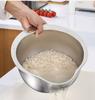 304 Stainless Steel Rice Washer Strainer Bowl Rice Washing Bowl Rice Sieve Colander Fruit And Vegetable Strainer Kitchen Gadgets