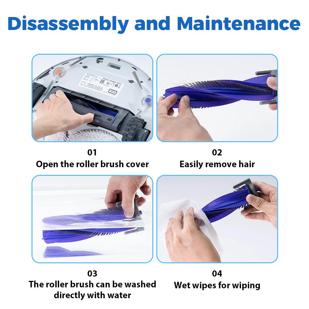 Main Roller Brush For Narwal Freo X Ultra/Freo X Plus/Freo Z Ultra/For Narwal Flow/J4/Lite/J5/J5X/J6 Robot Vacuum Cleaner Part