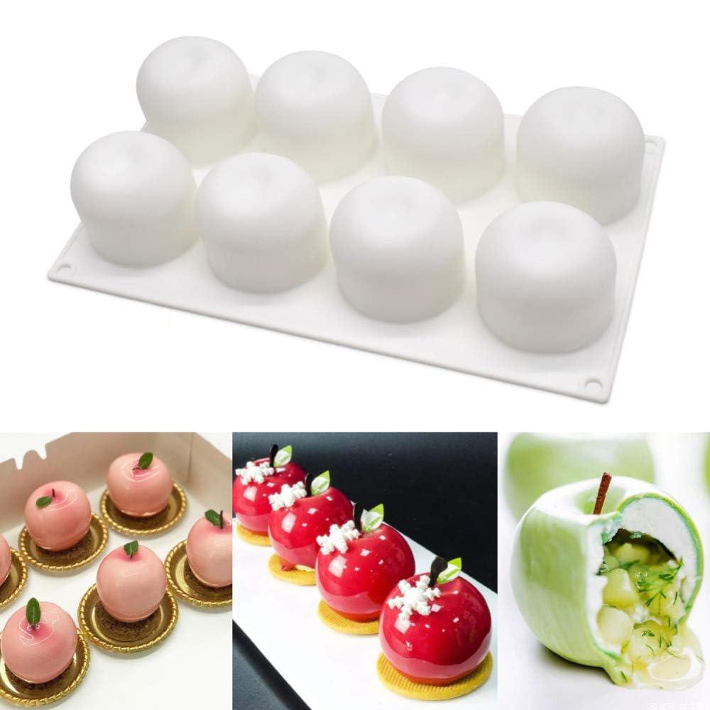 8-Crid форма для торта в форме яблока, 3D силиконовая форма для выпечки для кексов, кондитерских изделий, десертного мусса