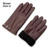 Men's Windproof Waterproof Leather Gloves Fleece Thermal Driving Gloves Touch Screen