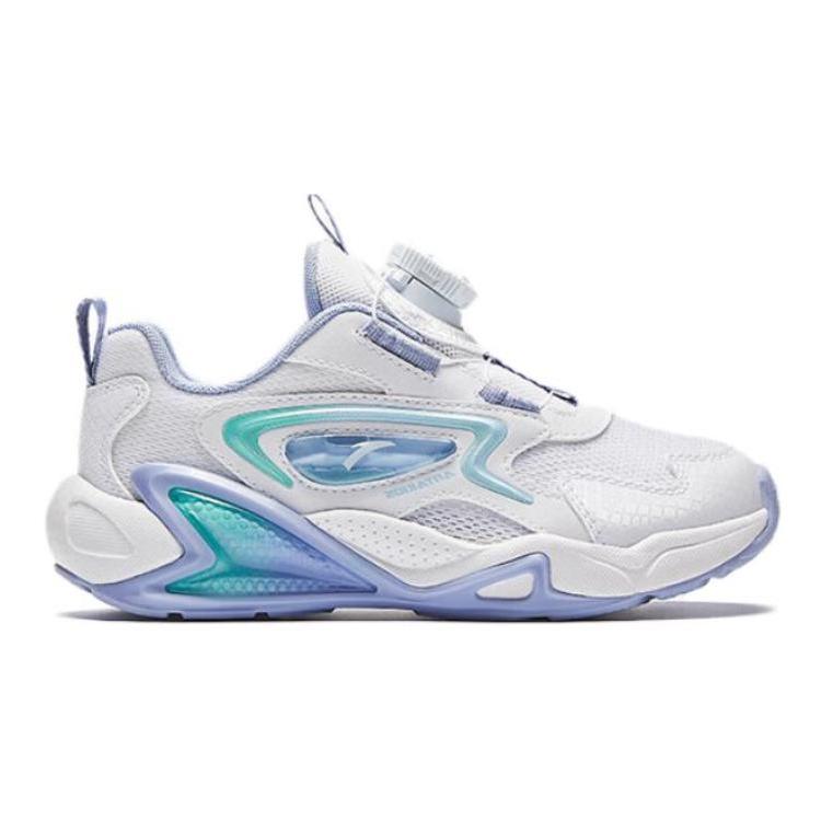 Anta Kids Fabric Synthetic Leather Trendy Comfortable Non-Slip Wear-Resistant Casual Shoes Kids Casual Shoes White Blue A22439904-2