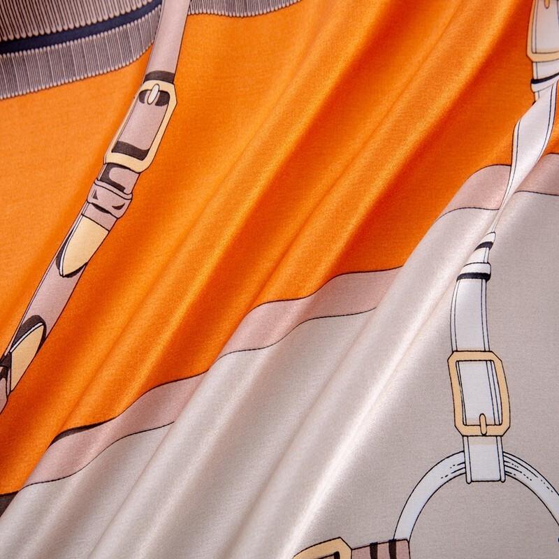 Hengyuanxiang Equestrian Leather Buckle Long Scarf