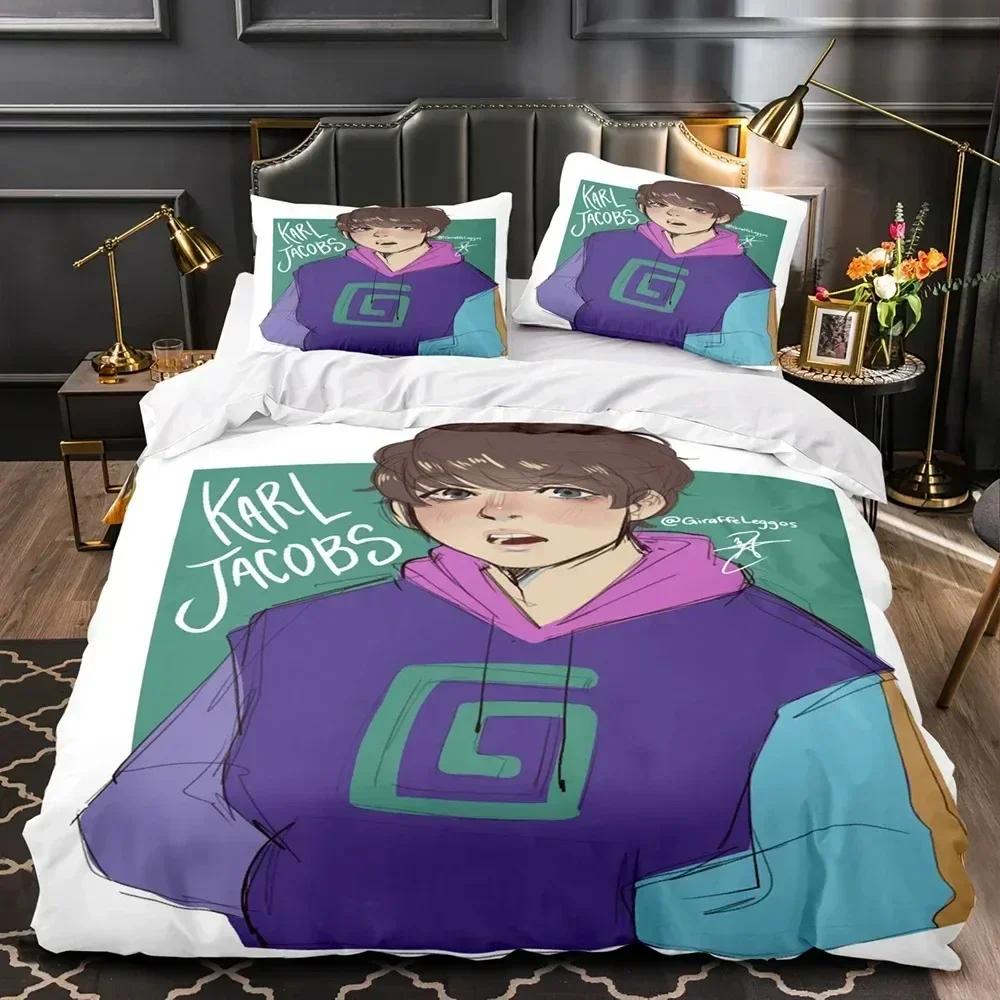 3D Print Karl Jacobs Bedding Set Duvet Cover Sheet Printed Bed Set Pillowcase Bed Full Queen King Size Comforter Bedroom