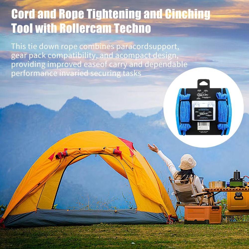 Веревка с 6 крюками и роликовым натяжителем, противоскользящая крепежная веревка, прочная кабельная лебедка, морская