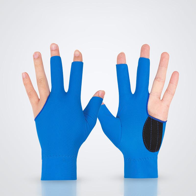 1Pc Spandex Snooker Billiard Cue Glove Pool Left Hand Open Three Finger Accessory Professional Billiards Gloves Left Hand Cover
