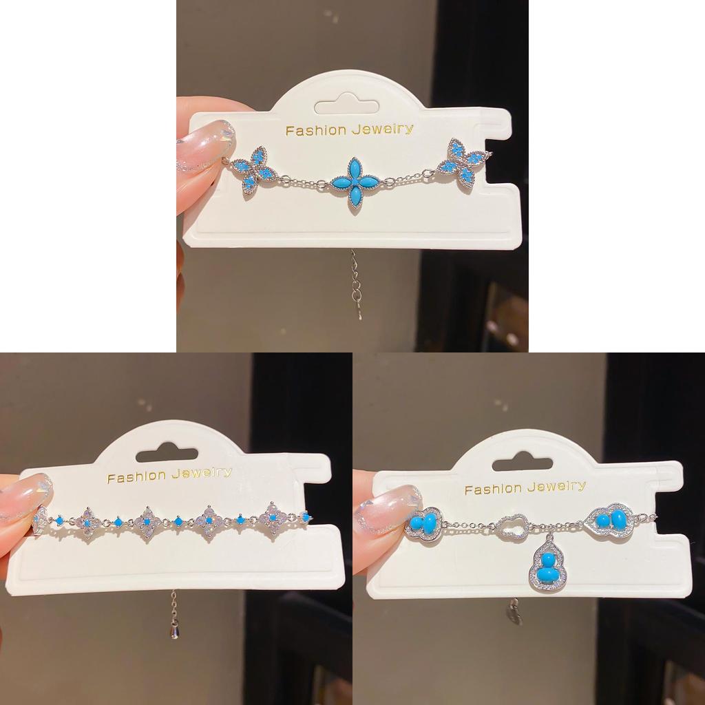 Copper Floral Zircon Hand Chain With Trendy Style For Gift Giving