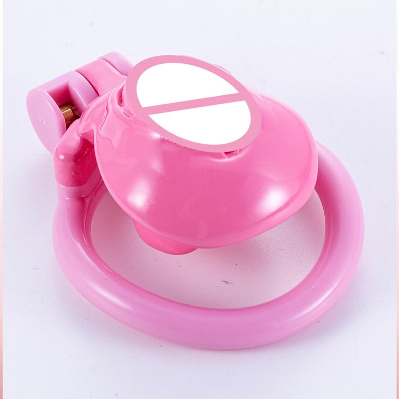 Pink Chastity Cage Sissy Negative Chastity Lock CB Lock Abstinence Restraint Cock Cage Urethral Chastity Device Adult Sex Toy18+