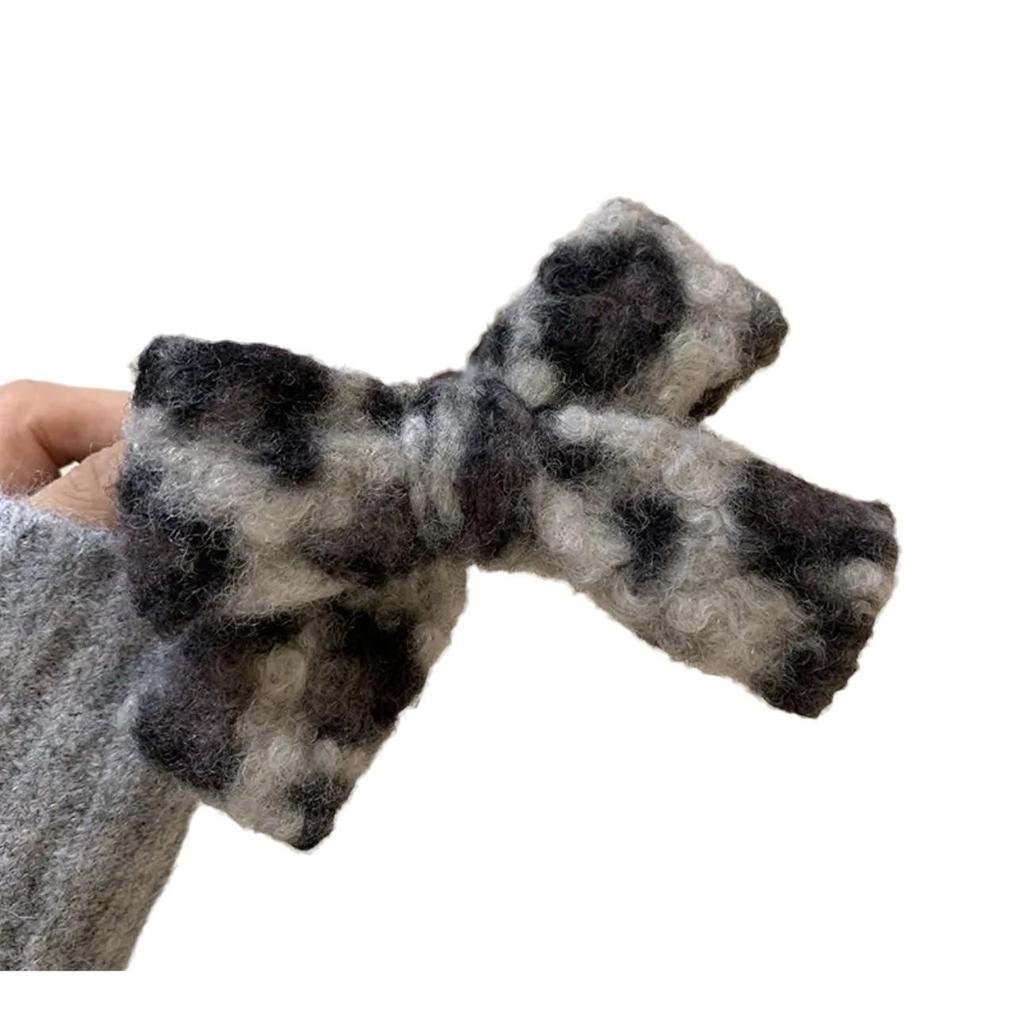 Корейский леопардовый принт бант-заколка - высокая шпилька для волос для женщин