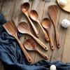 Natural Teak Cooking Spoon Non-Stick Cookware for Kitchen Wooden Handle Soup Spoon Spatula Rice Spoon Shovel Kitchen Sets