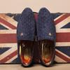 Мужская замшевая кожаная повседневная обувь Мужская мода Slip-on Rivets Вечерние свадебные туфли-лоферы Мокасины Мужские легкие удобные туфли на плоской подошве для вождения