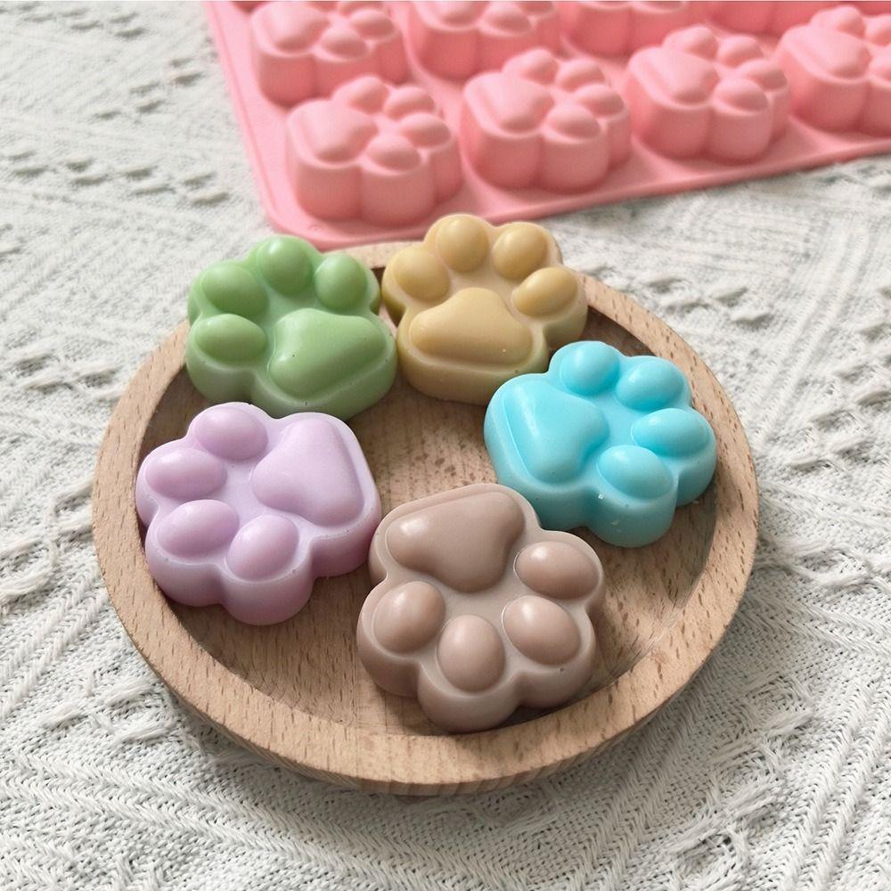 15 Cells Cat Paw Baking Cake Molds Food-Grade Silicone Pudding Mould Chocolate Mold Kitchen Tools