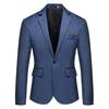 Men Suit Coat Formal Business Style Single Button Cardigan Slim Fit Long Sleeve Turn-down Collar Solid Color Groom Groomsman Wedding Suit Jacket