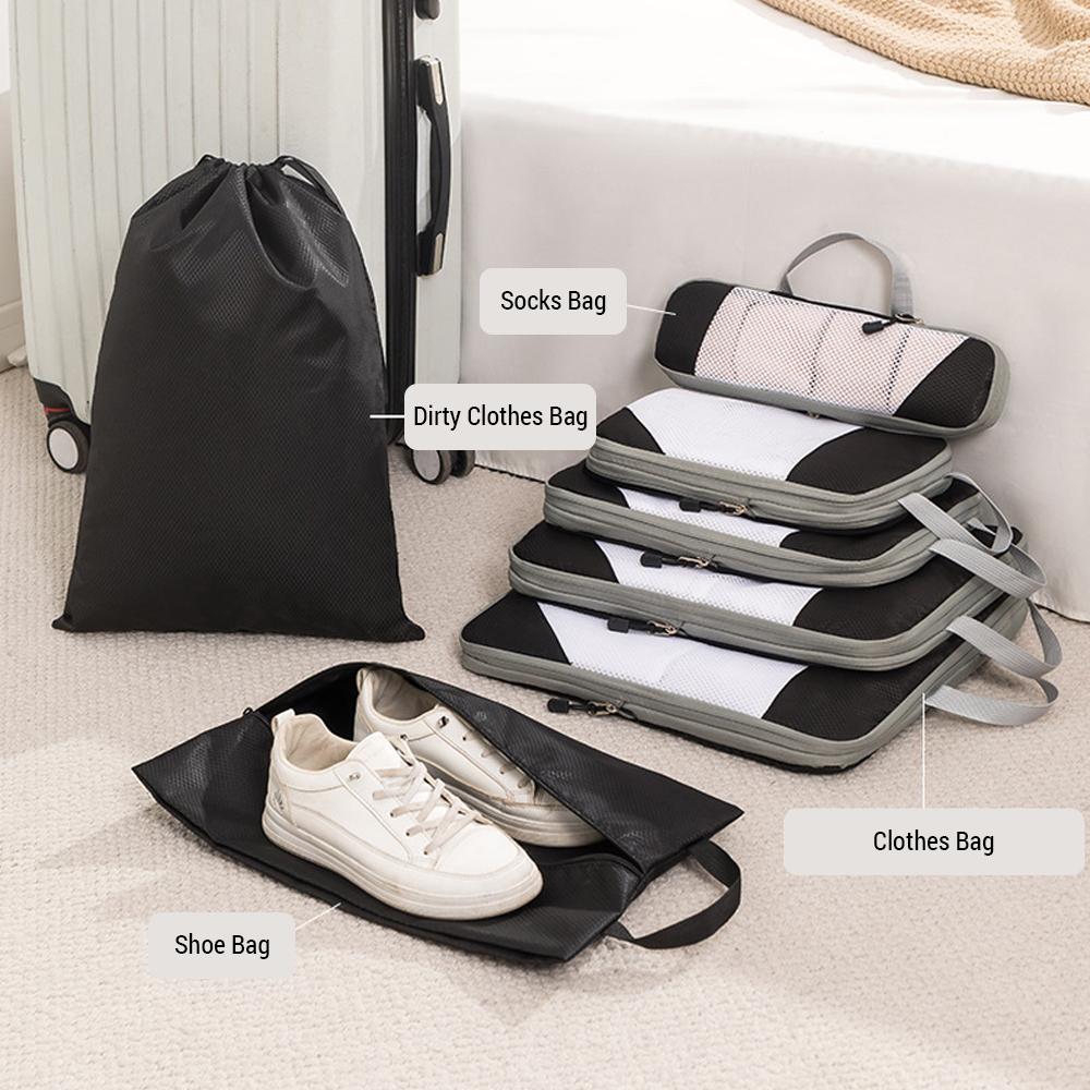 1 Set Compression Packing Cubes Compressible Travel Packing Organizer for Carry on Suitcase