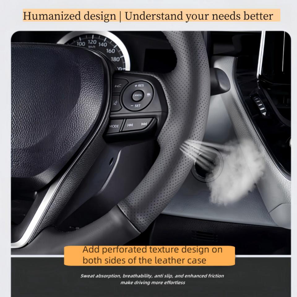 Car Steering Wheel Cover Faux Leather For BMW M Sport E36 E39 Z3 M E36 37 E36/8 1995-2002 Steering Cross Wheel Braiding Cover