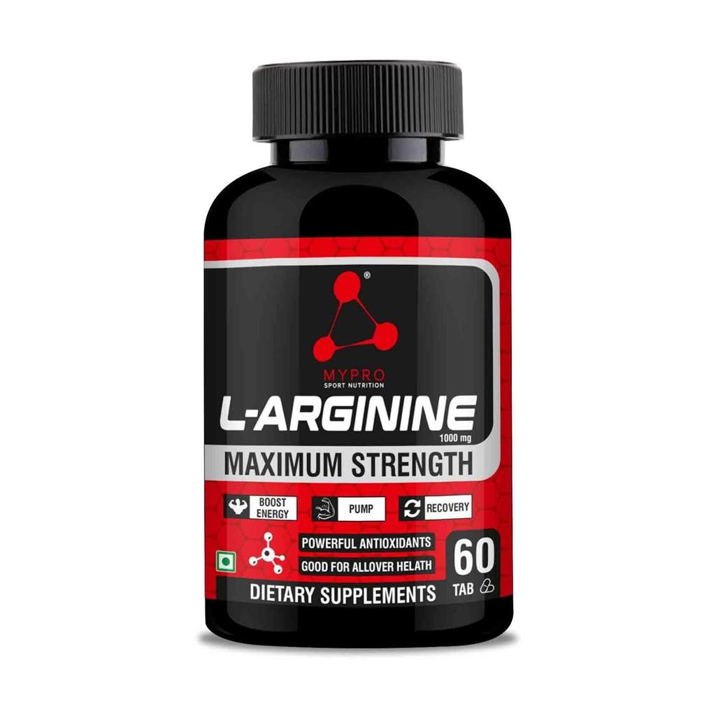 Л-Аргинин (60 таб, 1000 мг), L-Arginine Maximum Strength, Mypro Sport Nutrition