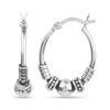 S925 Sterling Silver Jewelry Hollow Hoop Balinese Earrings for Girl Women